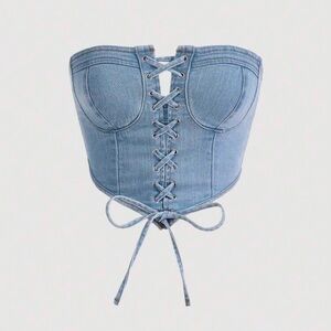 Denim Corset Top